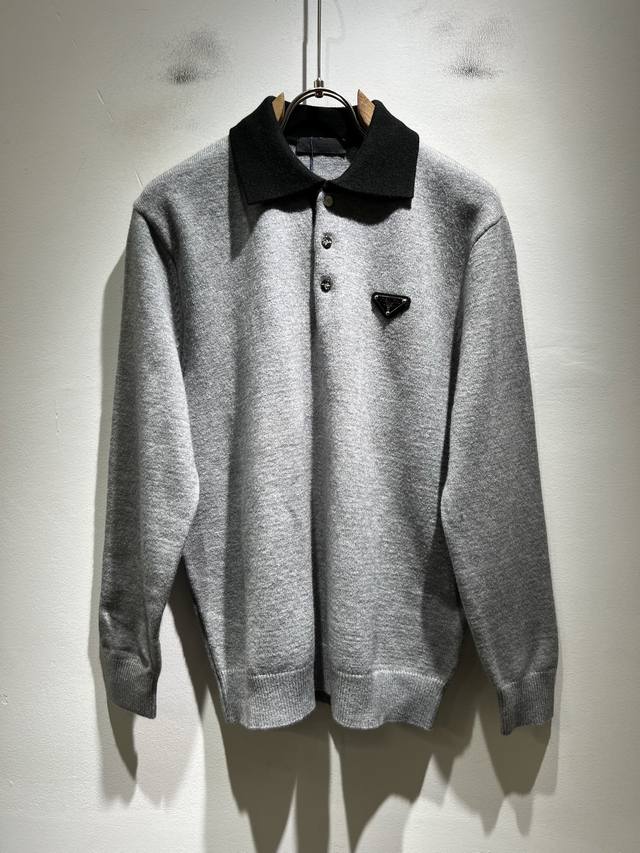 prad*A 2025 Autumn/Winter New Men's Knitted Wool Sweater, the latest exclusive o