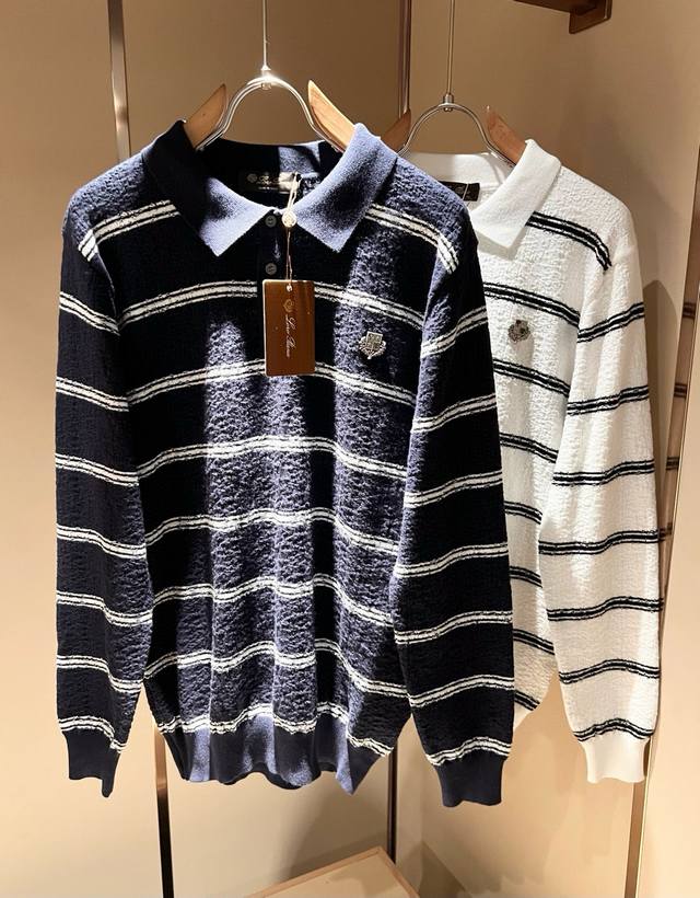 Loro Piana 2025 Autumn/Winter Men's Latest Trade Order Knitted Wool Sweater, in