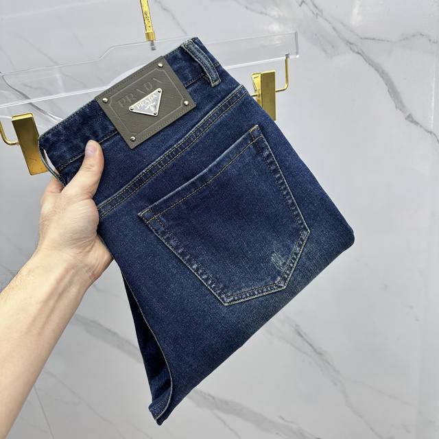 Prada high-end custom-made 2025 Fall/Winter latest denim jeans, available in st