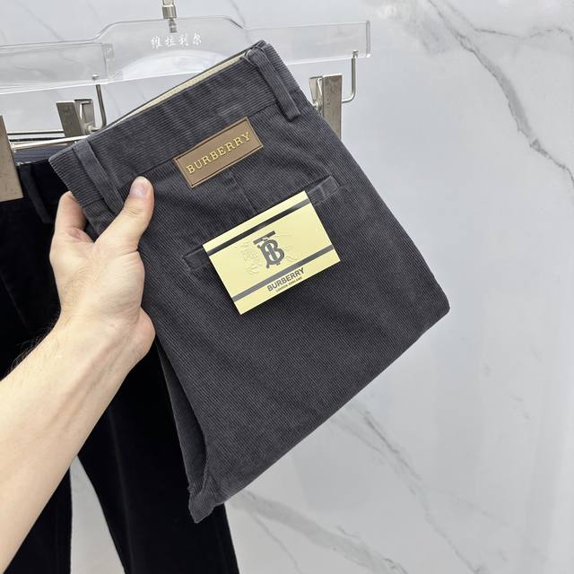 Burberry 2025 Winter New Arrival Casual Trousers, Thick Corduroy, Available Simu