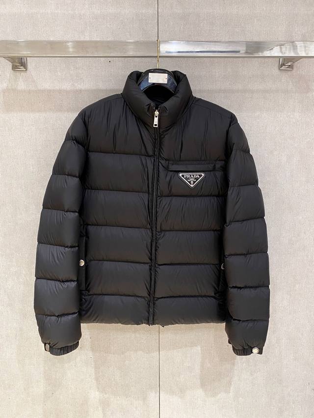 Premium Down Prada Tech Lightweight Fabric Down Jacket. Filled with goose down,