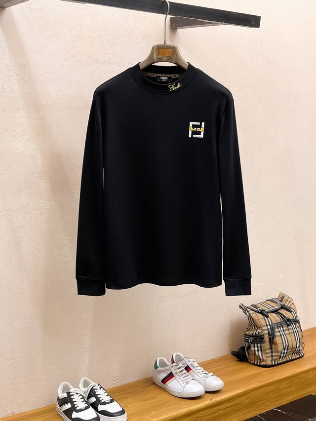 Fendi 25Ss Autumn New Arrival, New Trade Order Round Neck Long Sleeve Base Shirt