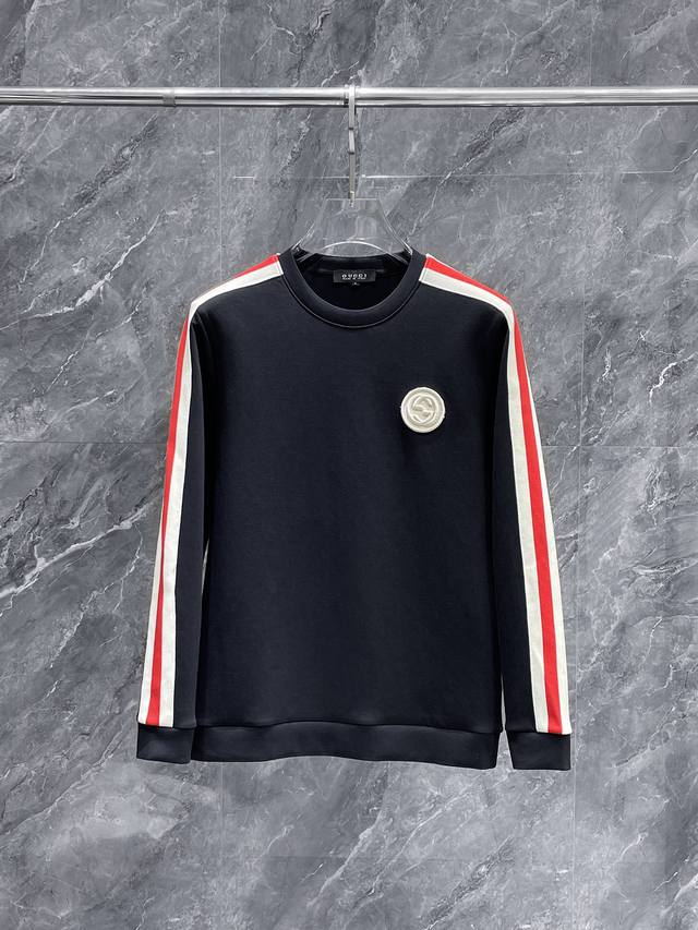 Gucci 2025Ss New Long-Sleeve Crew Neck Sweatshirt, High-End Version! Custom-mad