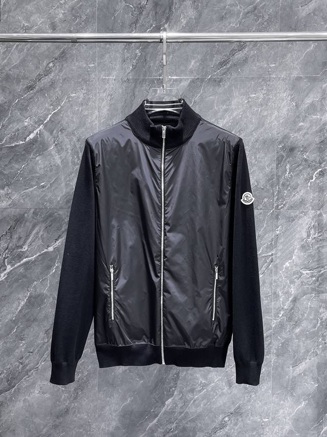 Moncler 2025Ss New Wool Blend Collar Cardigan Long-Sleeve Sweater Wool Sweater