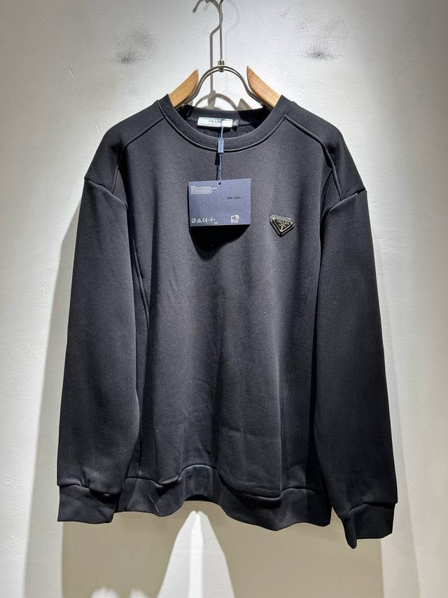 prad*A (Puda) Fleece-lined Sweatshirt! 2025 Autumn/Winter New Unisex Long-Sleeve