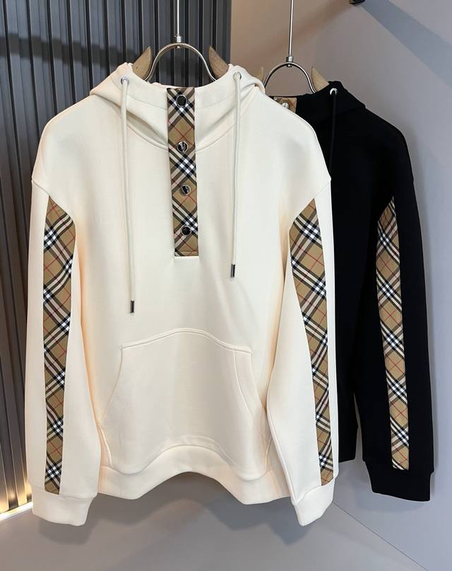 Burber*Y 2025 Autumn/Winter New Unisex Basic Casual Versatile Cotton Sweatshirt.