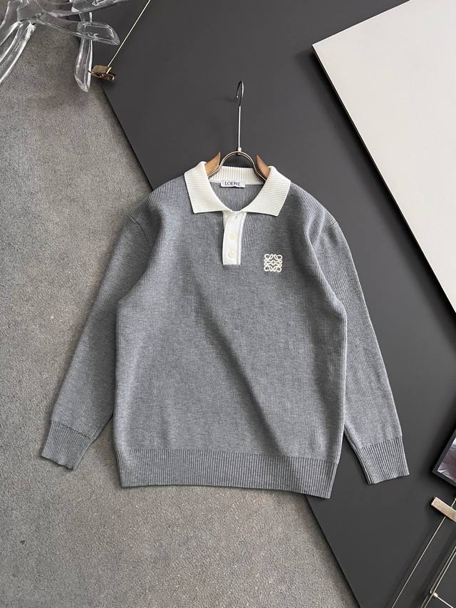 Loe, 2025 Autumn/Winter Newest Color-Blocked Sweater! High-quality Italian impor