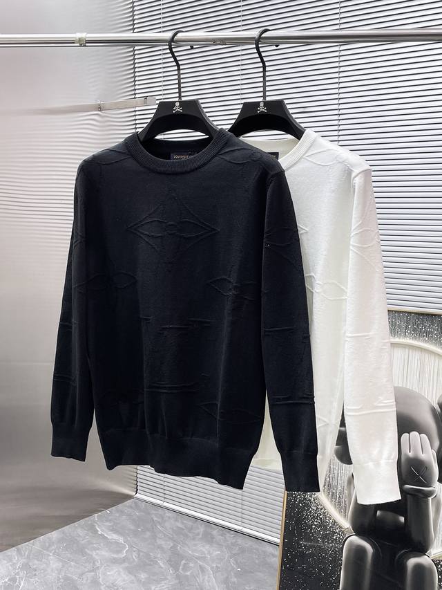Louis Vuitton LV 2025Ss New Crew Neck Long Sleeve Sweater, Wool Sweater Base La