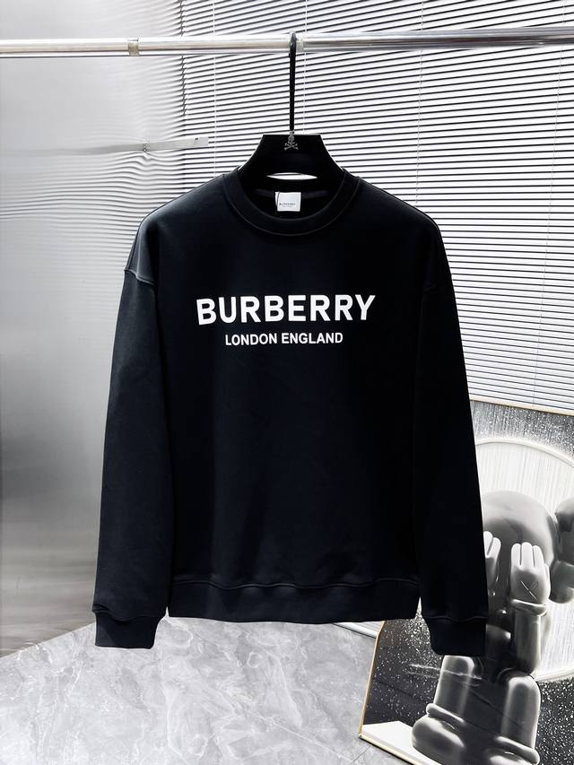 Burberry 2025 Spring/Summer New Long-Sleeve Crew Neck Sweatshirt, High-End Vers