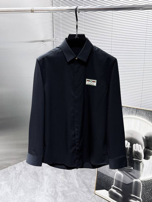 Gucci 2025 Spring/Summer New Long-Sleeve Shirt, High-End Version! Custom-made f