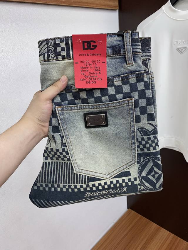 Dg 2026 Spring/Summer New Slim Fit Straight Leg Jeans, Perfect Washing Process,