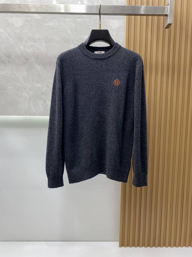 Hermes 2025 Autumn/Winter New Arrival Fashion Casual Base Layer Crew Neck Busin