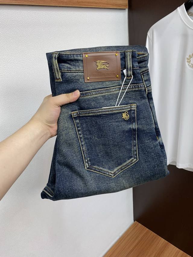 Burberry 25 New Arrival, Exclusive Custom-Made Imported Denim Fabric, Rare Mate