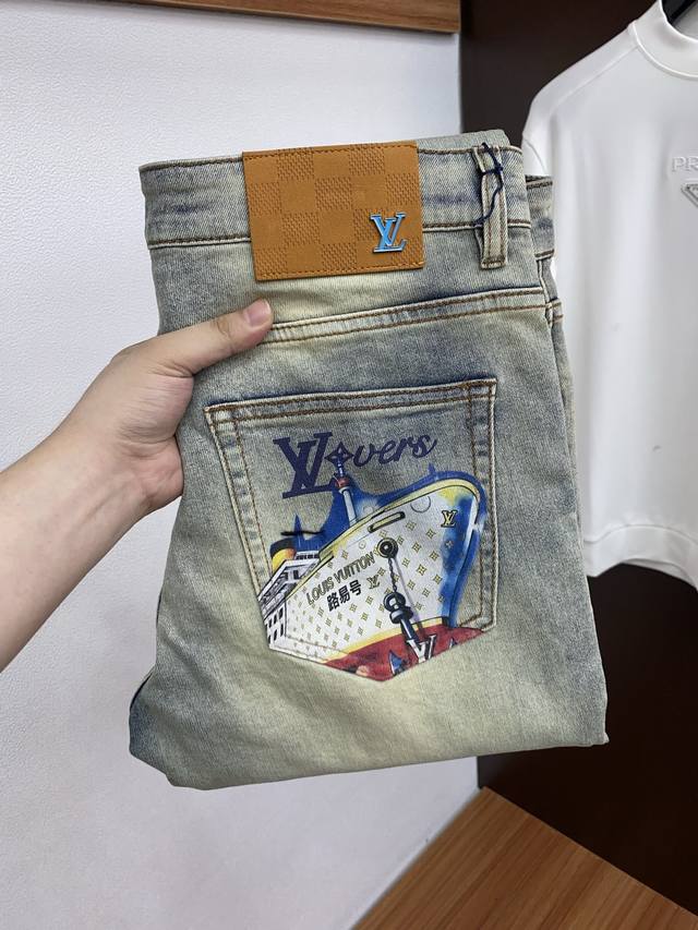 LV Louis Vuitton 2026 Spring/Summer New Slim Fit Straight Leg Jeans, Perfect Was