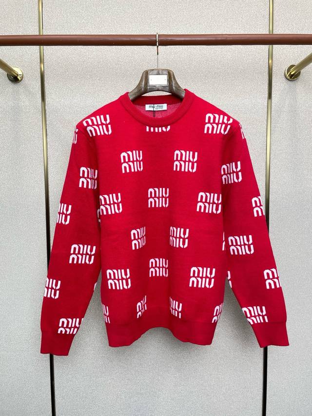 Miumiu Exclusive New Original Men's Casual Sweater, High-End Customization, High