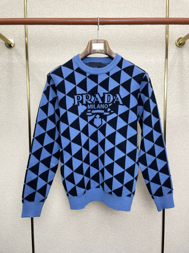 Prada Exclusive New Original Men's Casual Sweater, High-End Customization, High