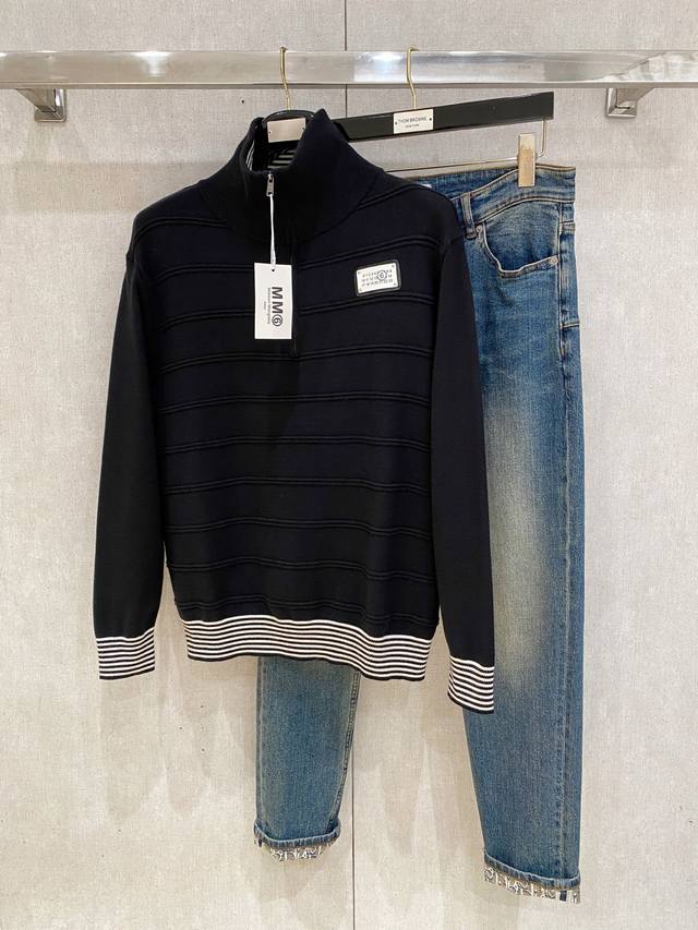 Margiela 2025 New Autumn/Winter Knitted Wool Sweater. High-quality Italian impo