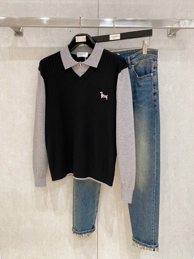 Tb 2025 New Autumn/Winter Knitted Wool Sweater. High-quality Italian imported wo