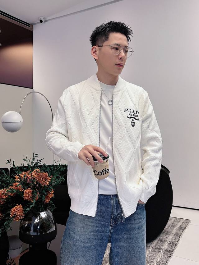 prad Hot Selling 2025 Autumn/Winter High-End Custom Urban Style Thick Cardigan S