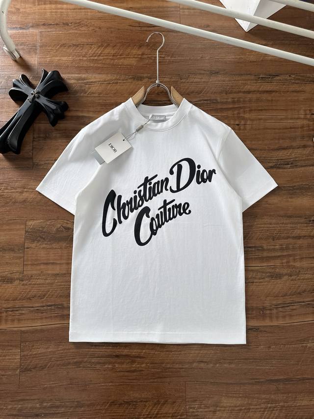 Dior 2026 Spring/Summer New Cotton Crew Neck Short Sleeve T-Shirt with Printed