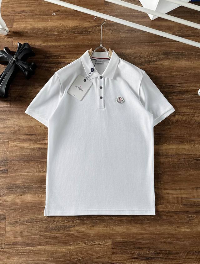Moncler 2026Ss Summer New Letter Logo Men's Polo Shirt! A classic business men's