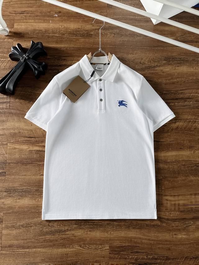 Burberry 2026Ss Summer New Arrival Men's Polo Shirt with Embroidered Logo! A cl