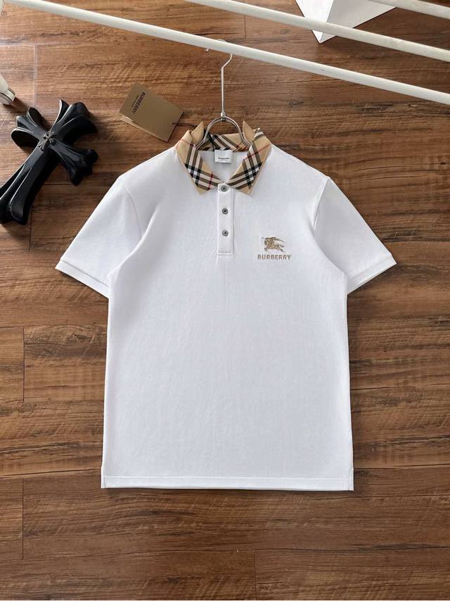 Burberry 2026Ss Summer New Logo Men's Polo Shirt! A classic business men's styl