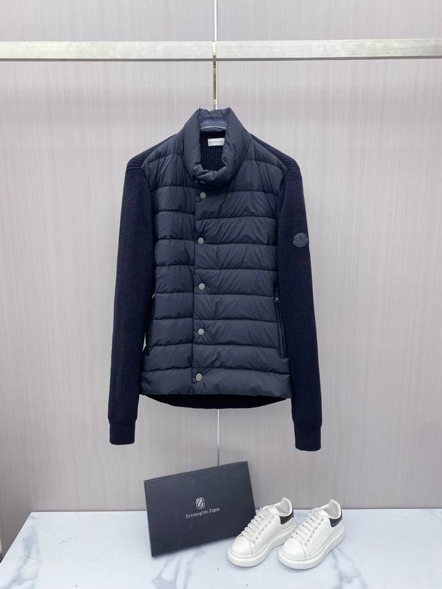 Moncler 2025 Autumn/Winter New Down Jacket, knitted and patchwork down jacket ma