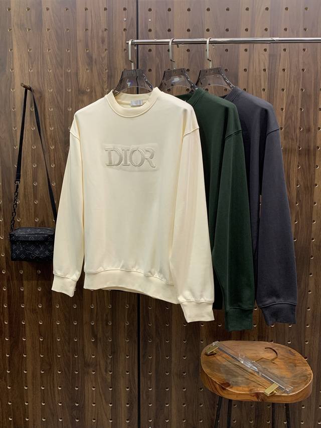 Dior 25Ss Newest and Top-Tier Crew Neck Sweatshirt, Exquisite Craftsmanship, To