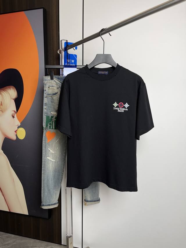Lv2026 Spring/Summer New Arrival Short-Sleeve T-Shirt, Original Embroidered Prin