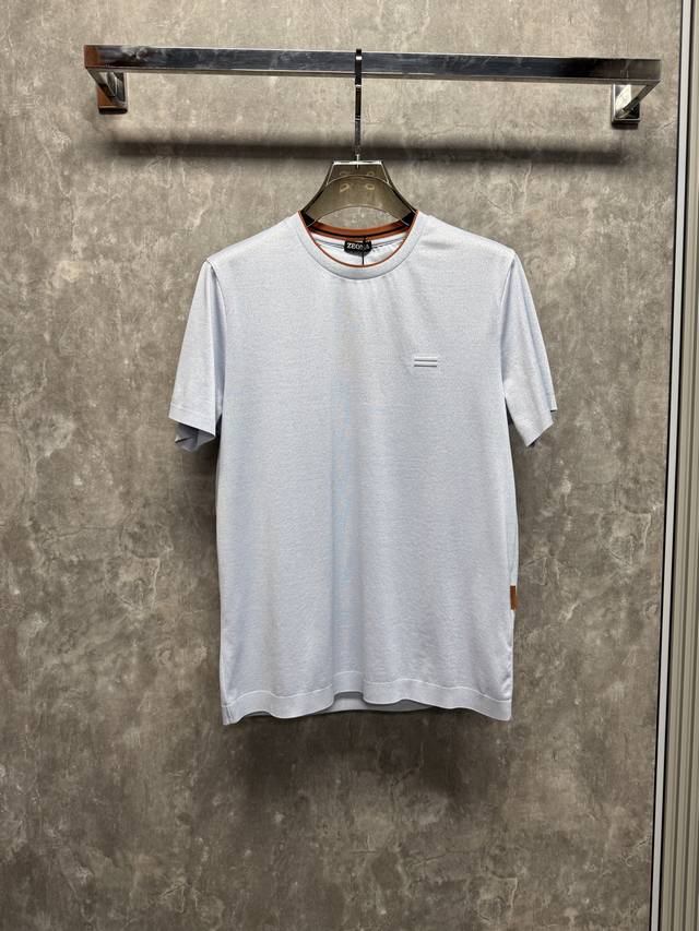 New Arrival 26Ss Z Brand Spring/Summer New Floral Gray Plain Knit Short-Sleeve T