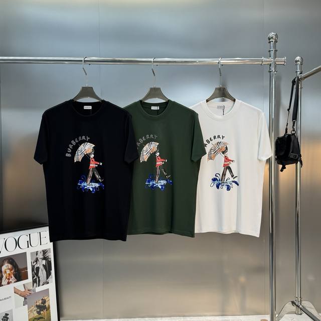 New Burberry Modal T-shirt. Made of pure cotton G Modal fabric, soft and comfor