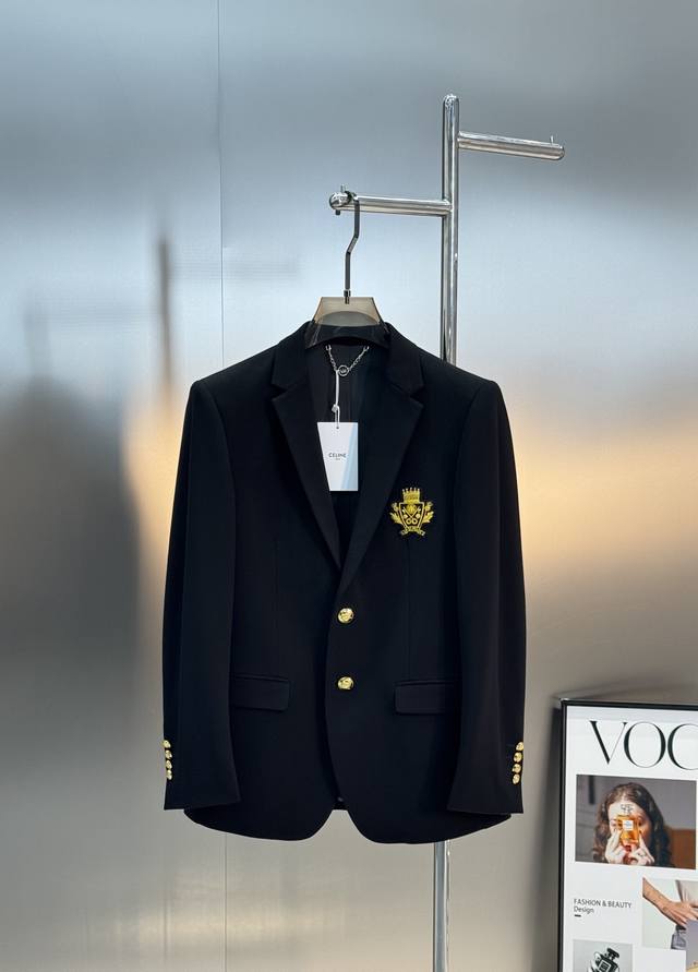 Celine 25S New Casual Suit Jacket, a symbol of royal prestige, made from premium