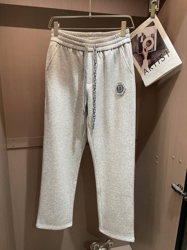 Dior 2025 Fall/Winter Newest Casual Pants with Fleece Lining for Extra Warmth! S