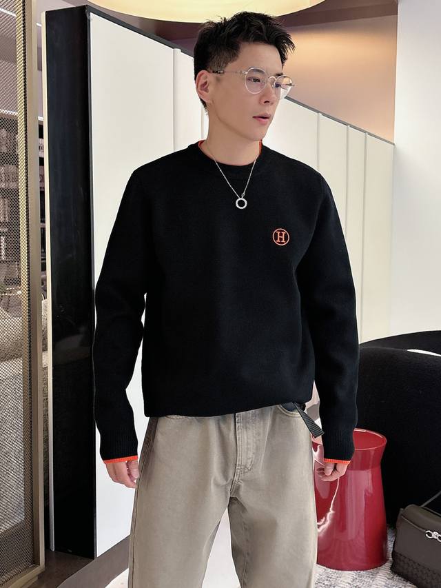 Hermes 2025 Fall/Winter Newest Wool Blend Sweater, Original Stock Available Now