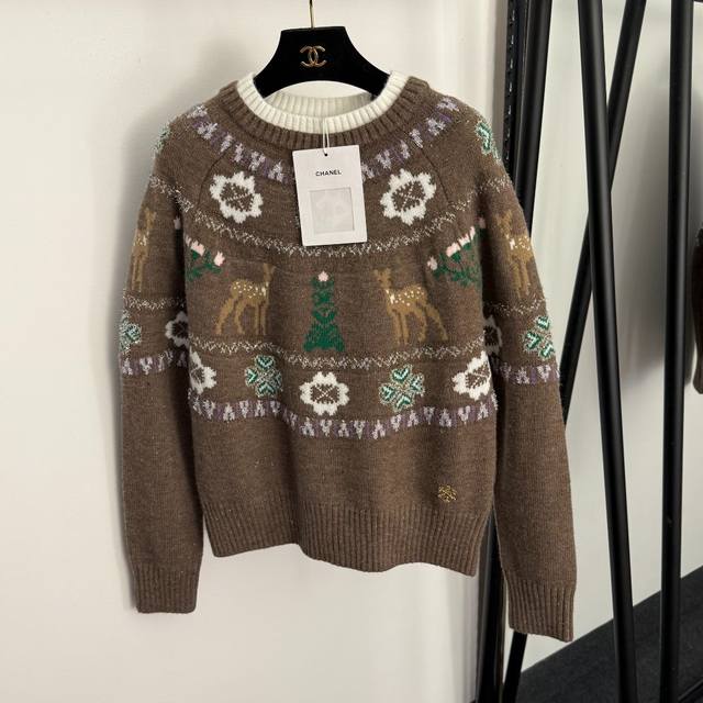 Style No. 20258307 Chanel * New Deer-Shaped Glitter Blend Pullover Long-Sleeve