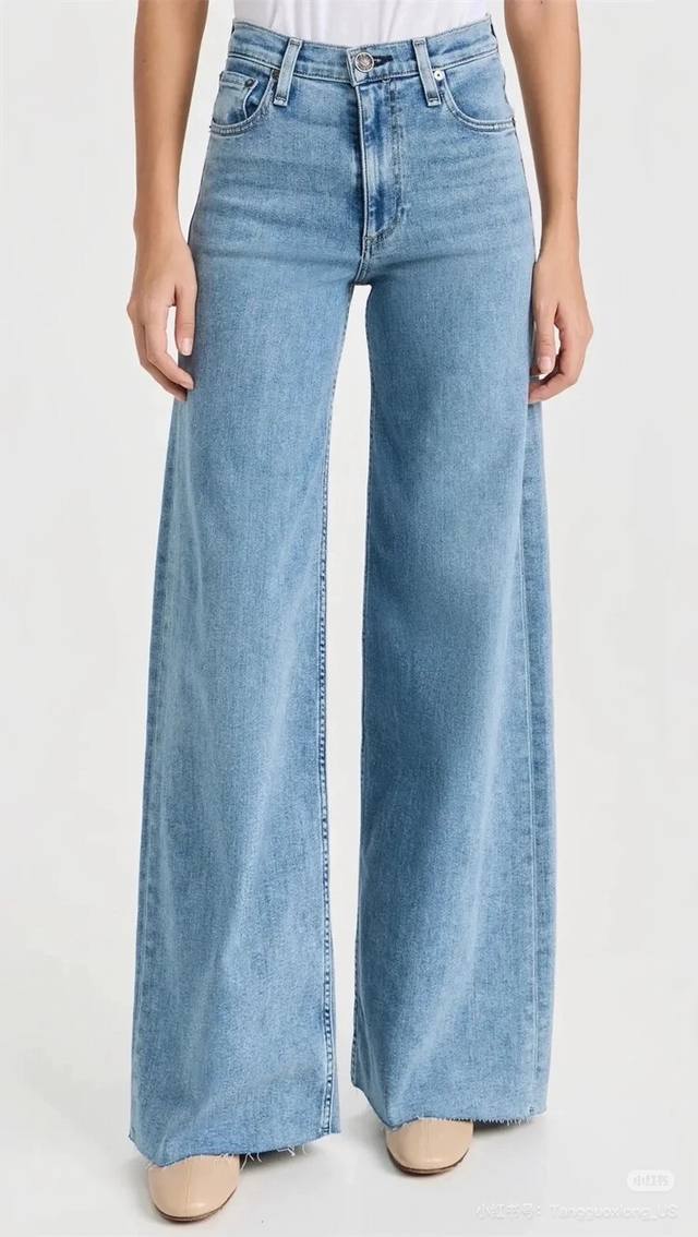 25Fw Autumn/Winter New Collection Light-Colored High-Waisted Wide-Leg Jeans: Mul