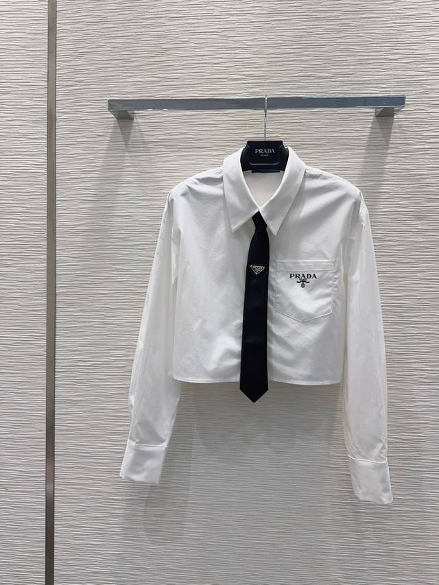 prad* 2026 Spring/Summer New Simple Short-Sleeve Long-Sleeve Shirt with Pocket P