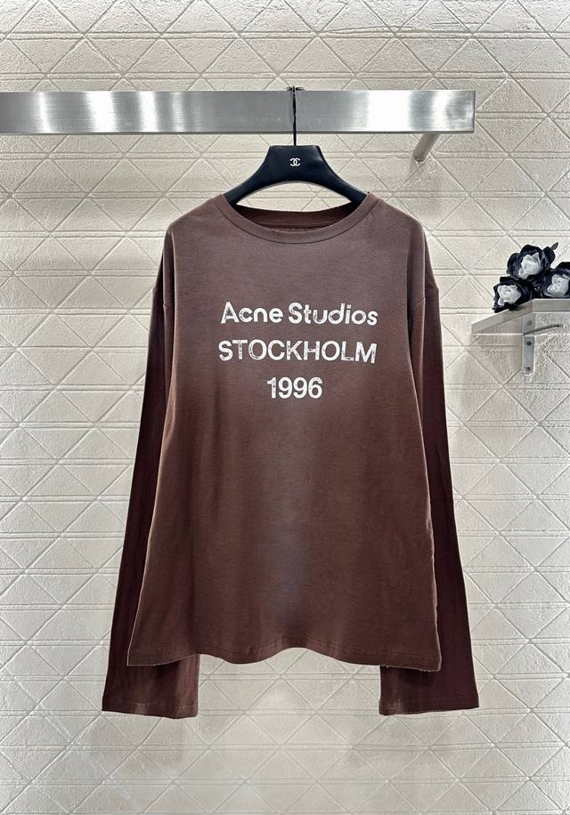 Acne Studio*2025 New Arrival Heavy-duty Washed Distressed Letter Top Custom Yb l