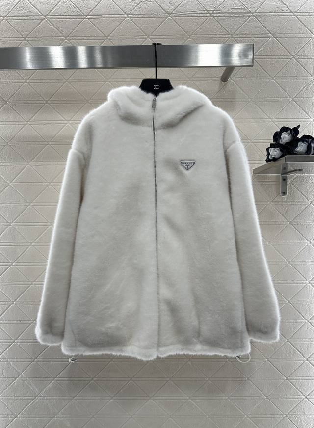 prad*2025 New Arrival Reversible Eco-friendly Fur and Down Cotton Jacket Custom