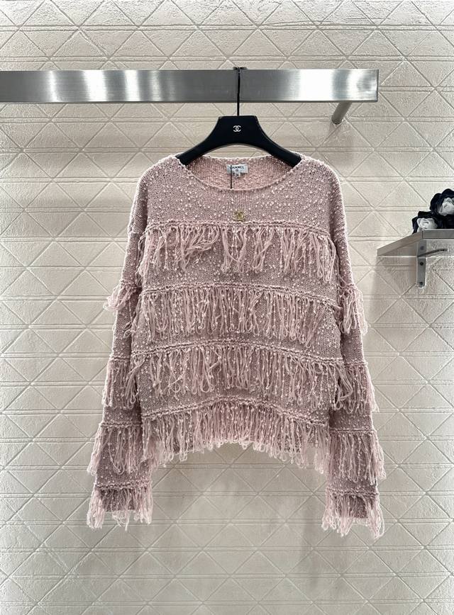 Chane*2025 New Arrival Tassel Layered Pullover Knit Sweater. Made with custom Yb