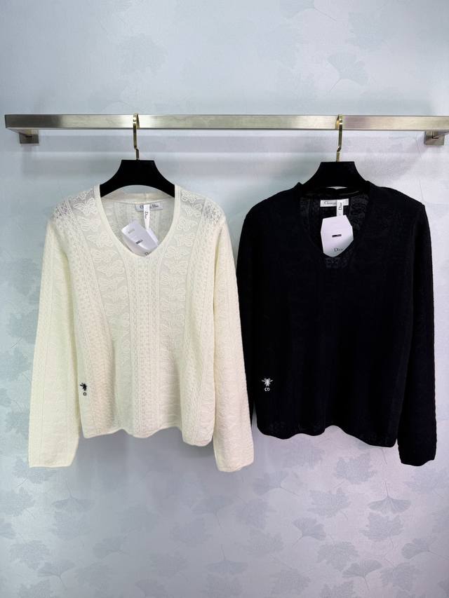 Dio*26 Early Spring New V-Neck Crochet Hollow-Out Knit Sweater. Soft and comfort