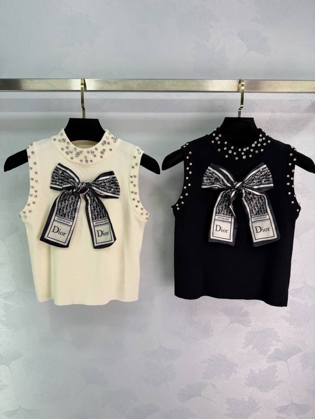 Dio*26 Early Spring New Silk Scarf Bow Vest The large bow on the chest is super