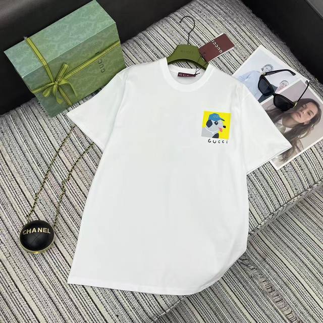 Highly recommend GUCCC's 2026 Early Spring New Fun Puppy Print Crew Neck Short