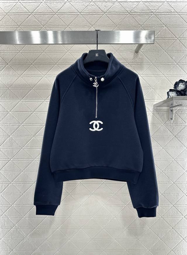 Chane*2025 New Arrival Collared Half-Open Sweatshirt and Pants Set Custom Yb Imp