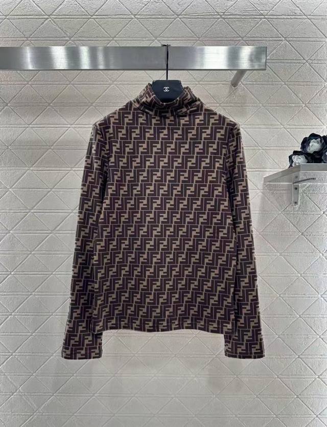 Fend*2025 New Arrival High-Neck Fleece-Lined Base Layer Top Custom Yb Imported E