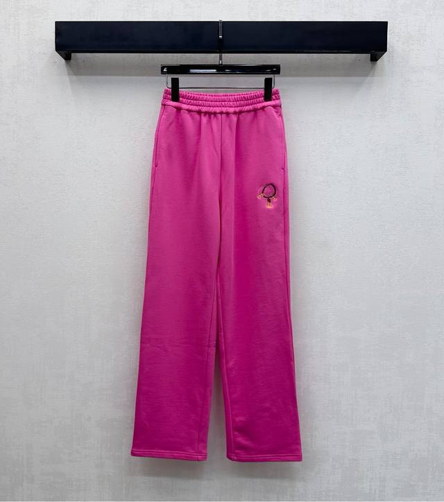 Gucc*2025 New Arrival: New Year's Greeting Letter Logo Straight Leg Trousers, Cu