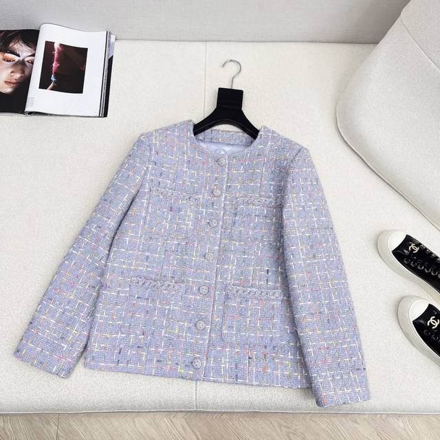 C Brand 25Ss Autumn/Winter Newest Chanel-Style Woven Tweed Long Coat with Four P