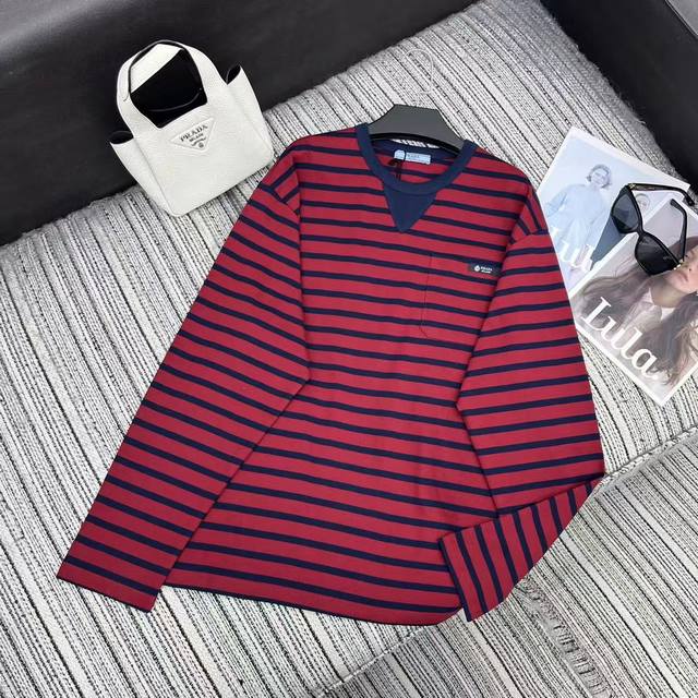 Highly recommend Prad* 2026 Early Autumn New Arrival: Unisex 100% Cotton Stripe