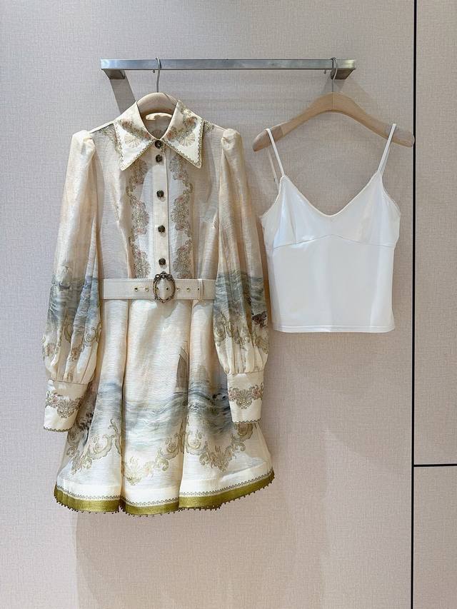 Z*I*M*M 26 Resort Collection Mini Dress, made of mulberry silk and linen blend,